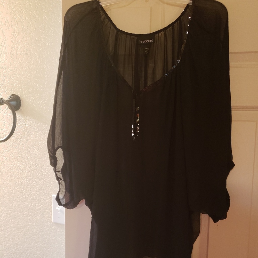 Lane Bryant sheer black over piece